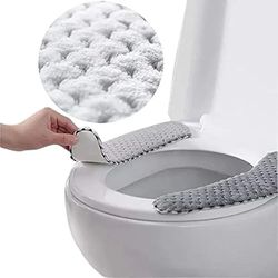 plush thick padded toilet seat cover mat
