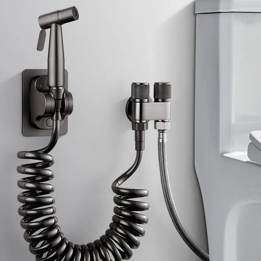 Handheld Toilet Bidet Faucet Sprayer Set Stainless Steel 0