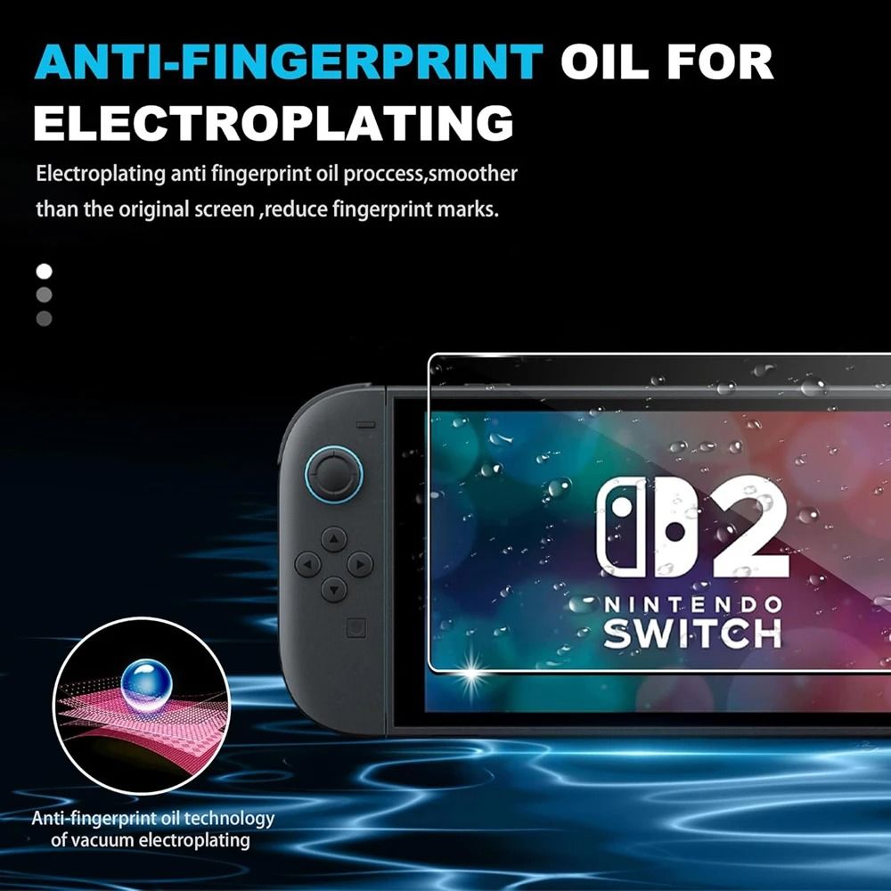 Tempered Glass Screen Protector With Joystick Caps For Switch Console 1