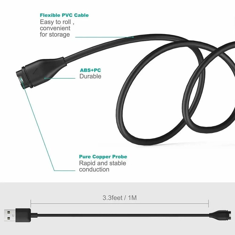 USB Type C Charging Cable For Garmin Smartwatches 2