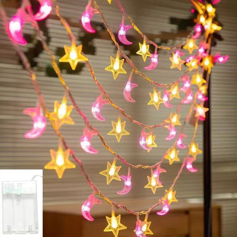 Star And Moon LED String Lights For Indoor And Outdoor Decoration 0