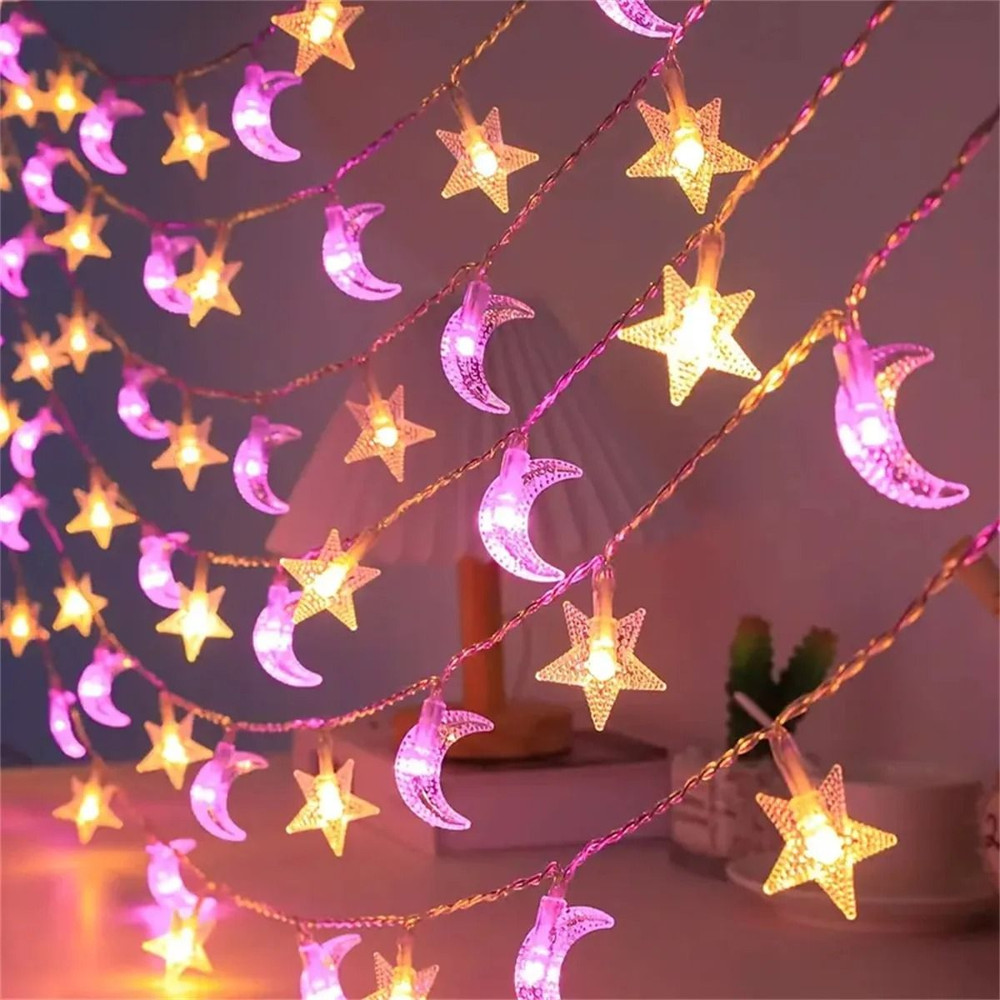 Star And Moon LED String Lights For Indoor And Outdoor Decoration 1