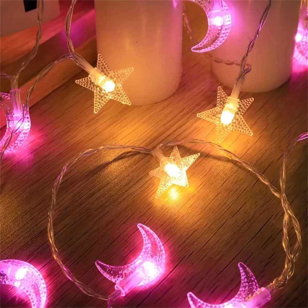 Star And Moon LED String Lights For Indoor And Outdoor Decoration 3