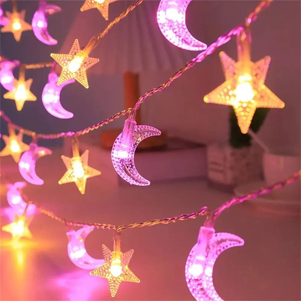 Star And Moon LED String Lights For Indoor And Outdoor Decoration 6