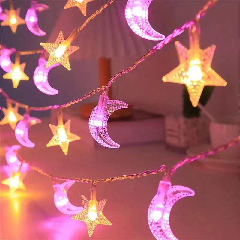 Star And Moon LED String Lights For Indoor And Outdoor Decoration 6