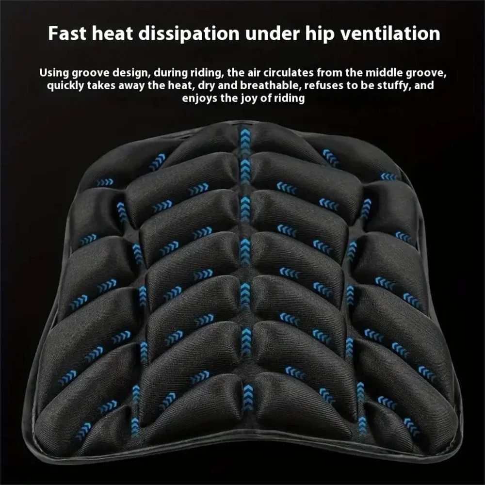 3D Comfort Gel Cushion Motorcycle Seat Pad Set 2