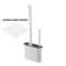 Wall Hanging Silicone Toilet Brush With Holder 7