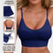 Knitted Ribbed Hal Terneck Yoga Sports Bra With Supportive Fit 5