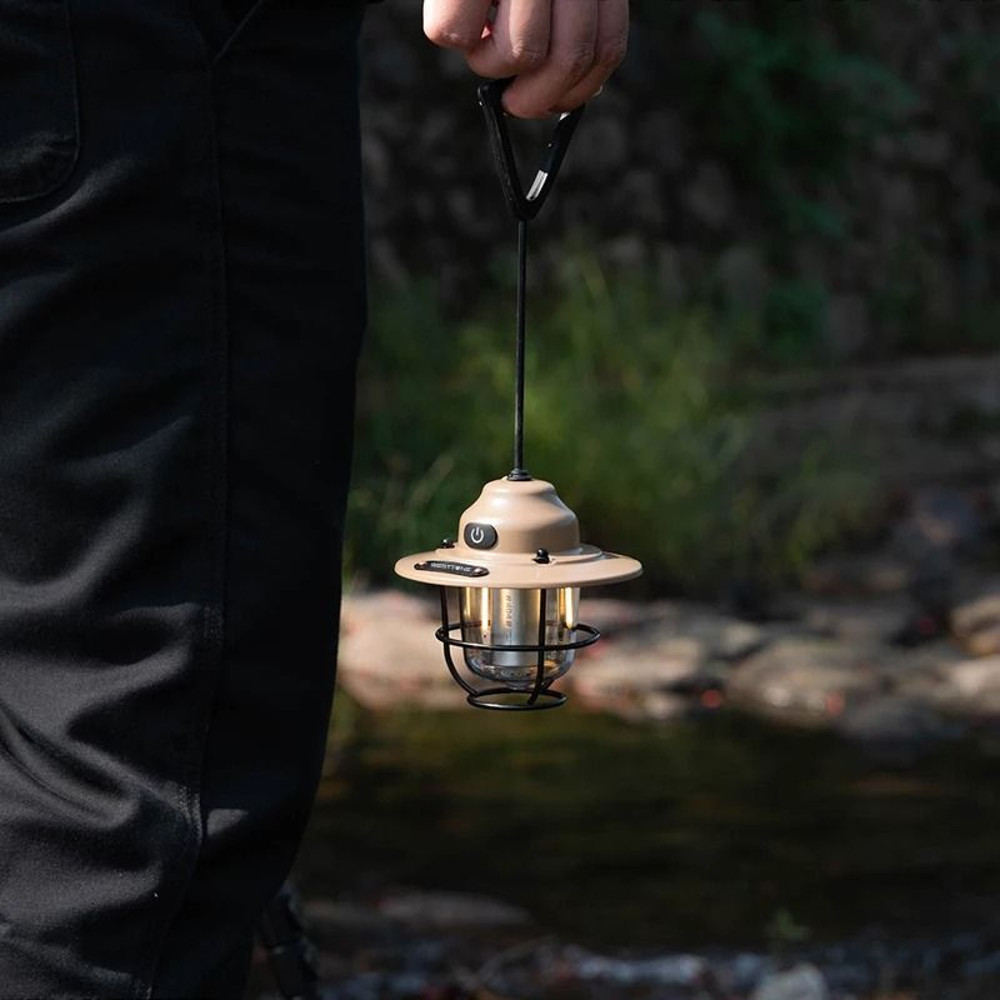Portable Camping Lantern Retro Hanging Tent Lamp Waterproof Dimmable Camping Light 5