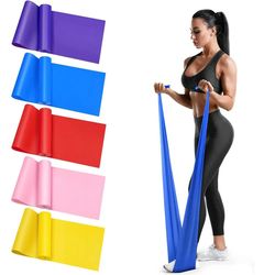 yoga pilates resistance band long stretch training band for home gym