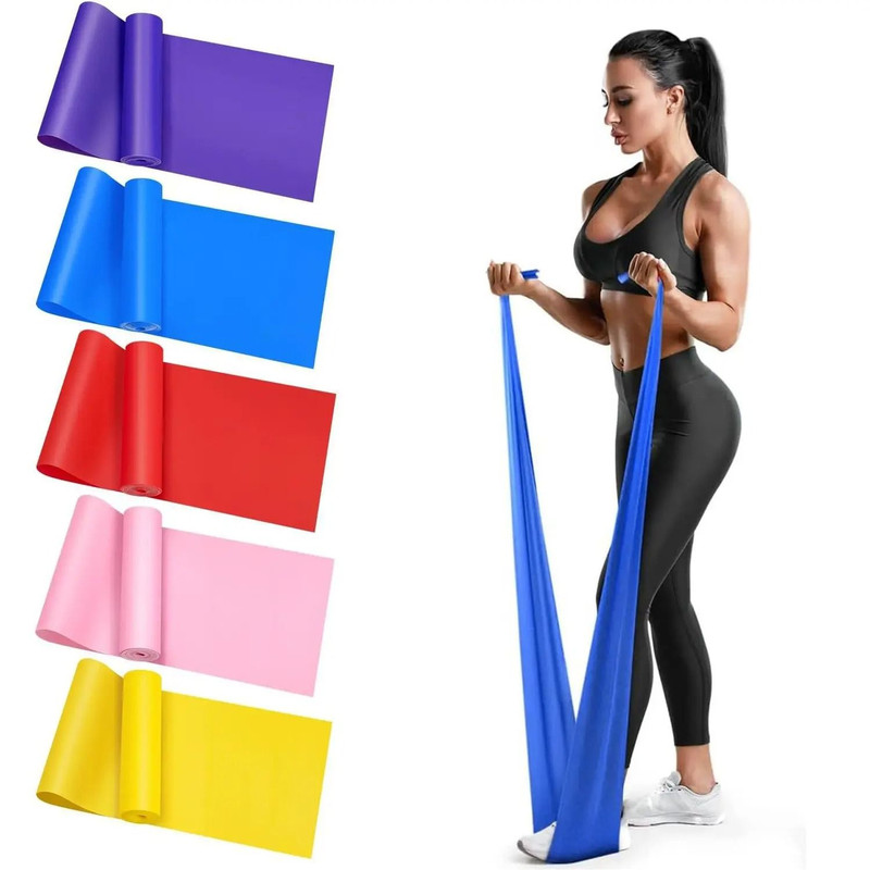 Yoga Pilates Resistance Band Long Stretch Training Band For Home Gym 0