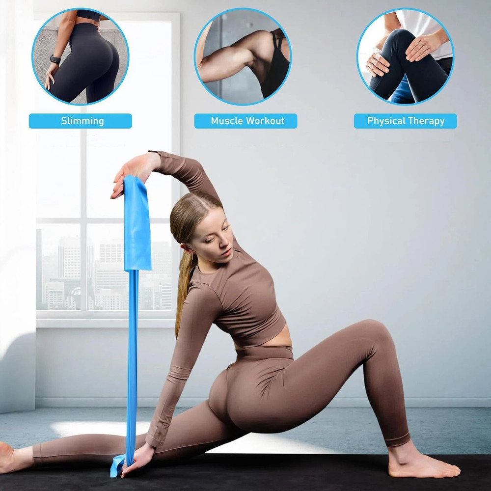 Yoga Pilates Resistance Band Long Stretch Training Band For Home Gym 2