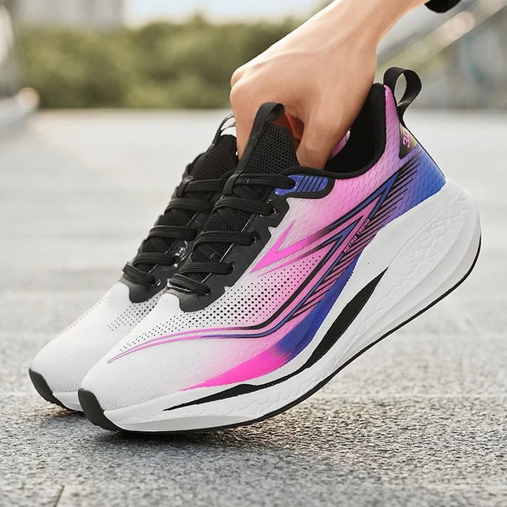 Mens Outdoor Mesh Breathable Sports Running Shoes With Cushioned Soles 3