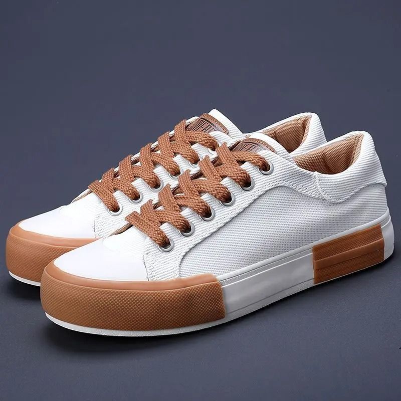 Mens Canvas Lace Up Sneakers Breathable Outdoor Casual Shoes 1
