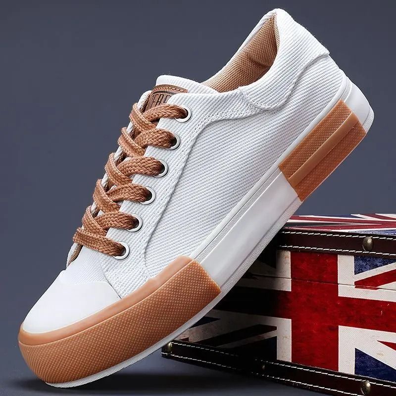 Mens Canvas Lace Up Sneakers Breathable Outdoor Casual Shoes 7