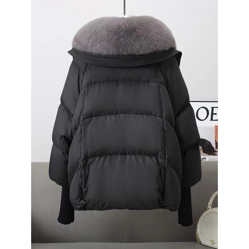 Womens Warm Thick Cotton Padded Jacket With Fur Collar 3