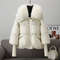 Womens Warm Thick Cotton Padded Jacket With Fur Collar 5