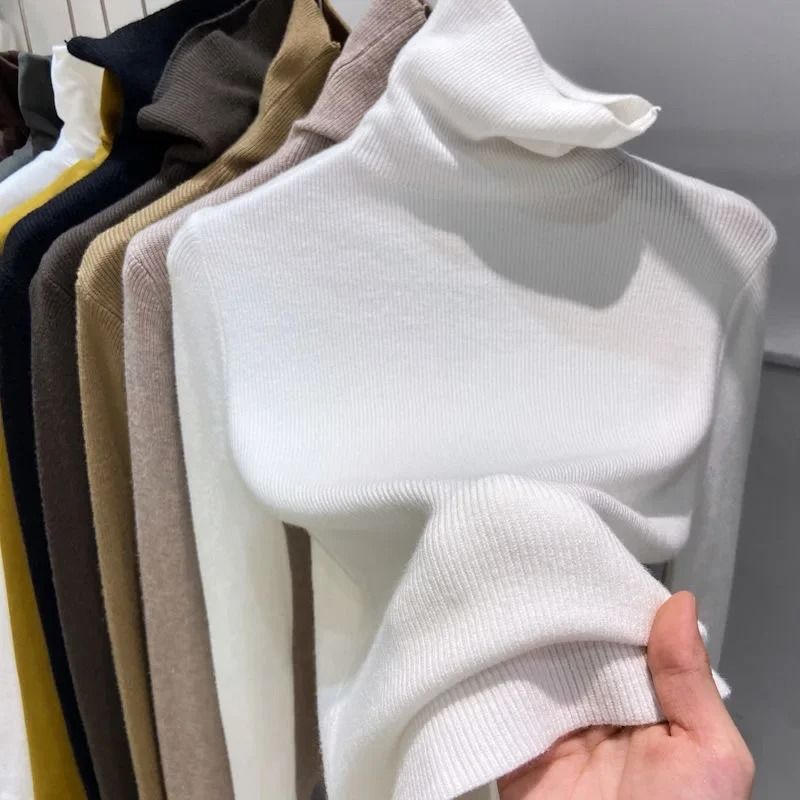 Womens Slim Fit Turtleneck Knitted Sweater For Autumn And Winter 6