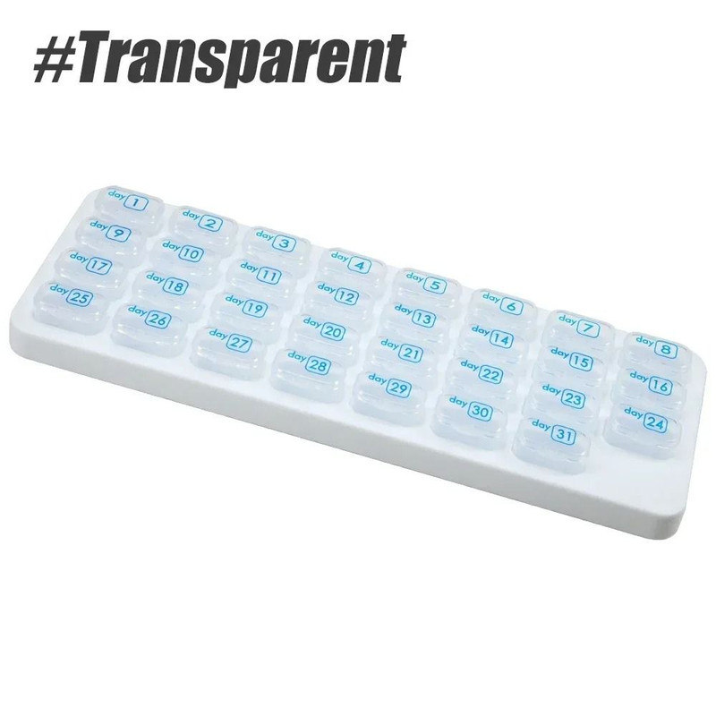 Monthly Medicine Organizer With Removable Daily Compartments 7