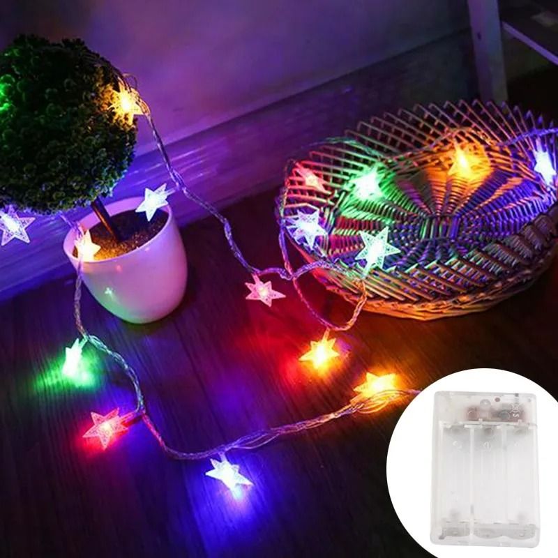 Star Fairy Lights Outdoor Chain Lights Garland Bulb String Lights Party Home Garden Decoration 9
