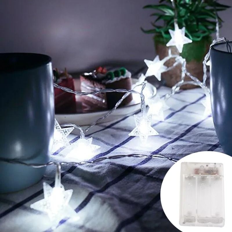 Star Fairy Lights Outdoor Chain Lights Garland Bulb String Lights Party Home Garden Decoration 10