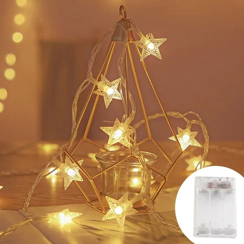 Star Fairy Lights Outdoor Chain Lights Garland Bulb String Lights Party Home Garden Decoration 11