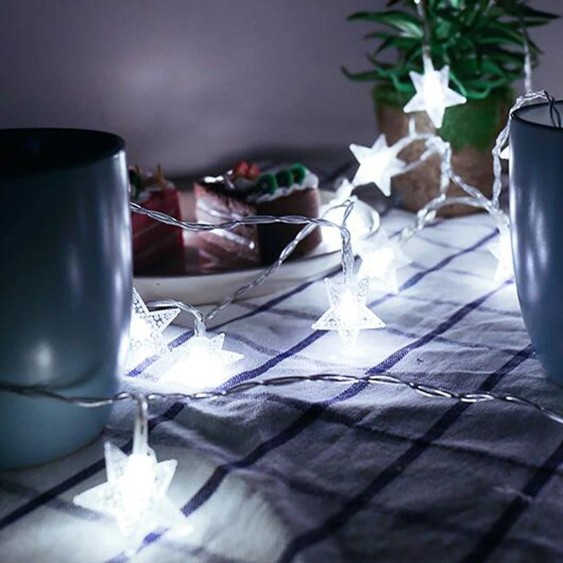 Star Fairy Lights Outdoor Chain Lights Garland Bulb String Lights Party Home Garden Decoration 4