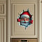3D Santa Break Through Wall Decal Vinyl Christmas Wall Sticker Removable Holiday Decor 0