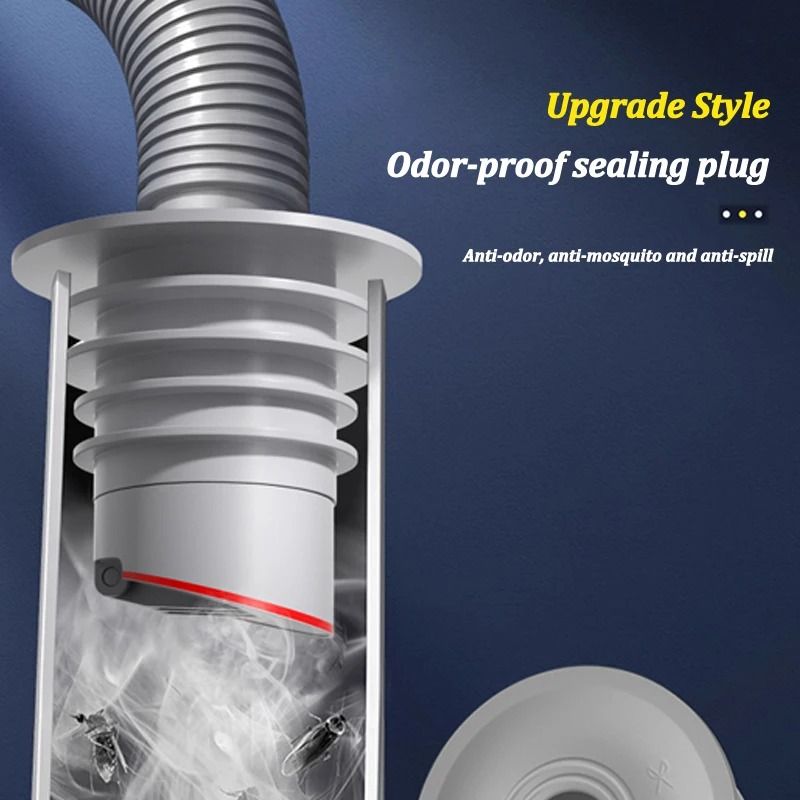 Silicone Bathroom Sewer Seal Ring Kitchen Sink Sewer Pipe Plug Washing Machine Anti Odor Leakage Fl 4