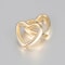 Heart Frame Wrapped Bead Double Straight Hole Spacer Loose Beads For Jewelry Making DIY Findings 50 6