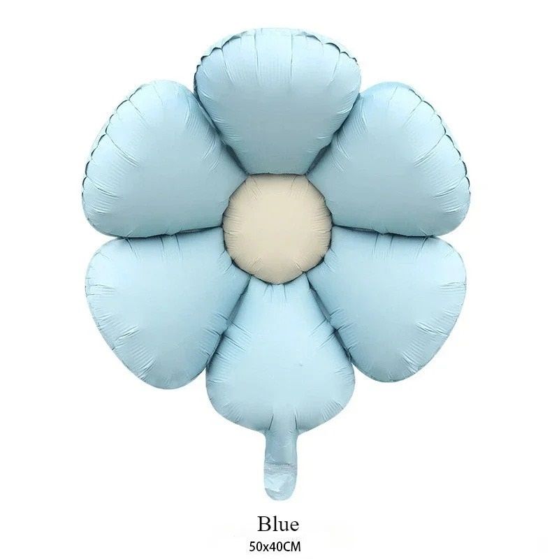 Matte Macaron Daisy Flower Aluminum Foil Balloon Party Decoration 8