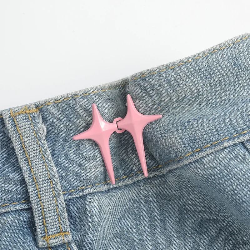 Adjustable Waist Buckle Clips Retractable Pin Clips For Jeans Pants Skirts Waist Tightener 17