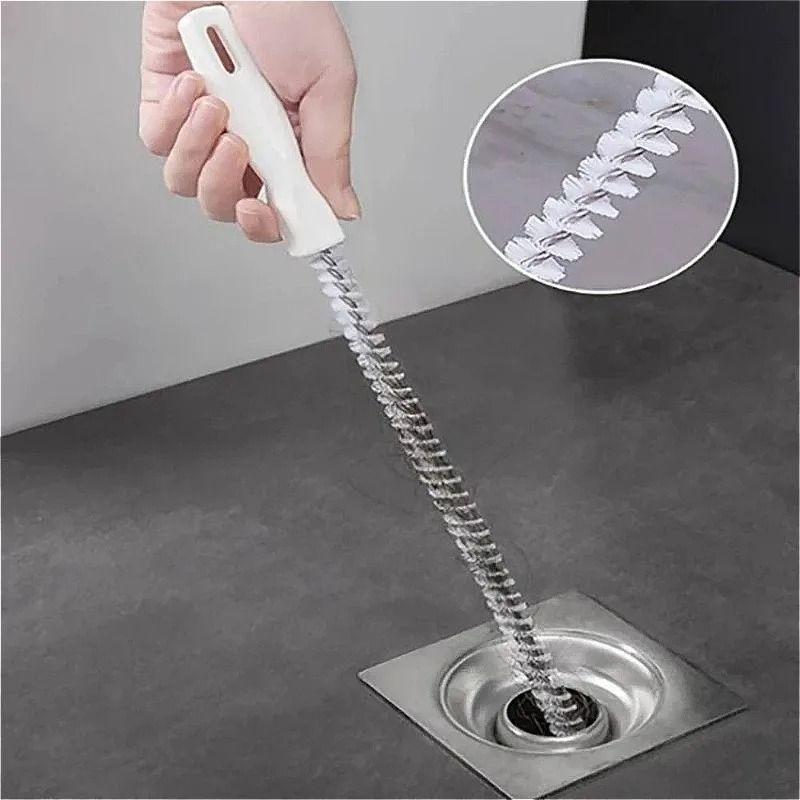 Sewage Hair Cleaner Washbasin Pipe Unclogger Brush For Kitchen And Bathroom 0