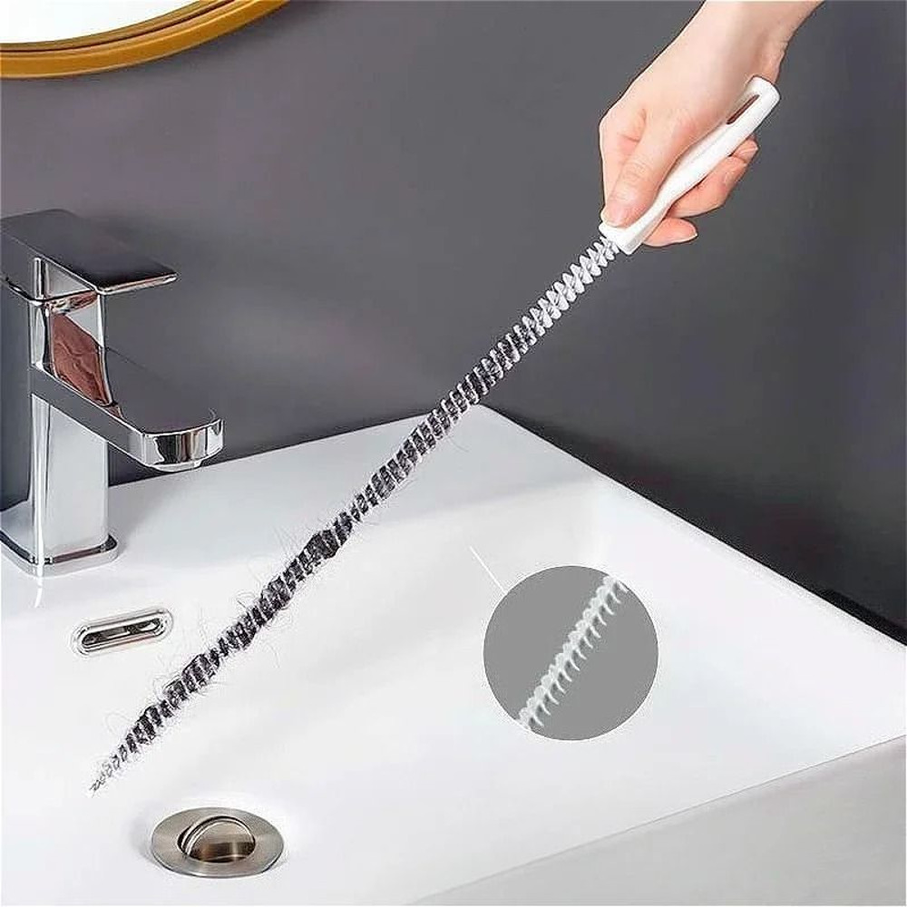 Sewage Hair Cleaner Washbasin Pipe Unclogger Brush For Kitchen And Bathroom 1