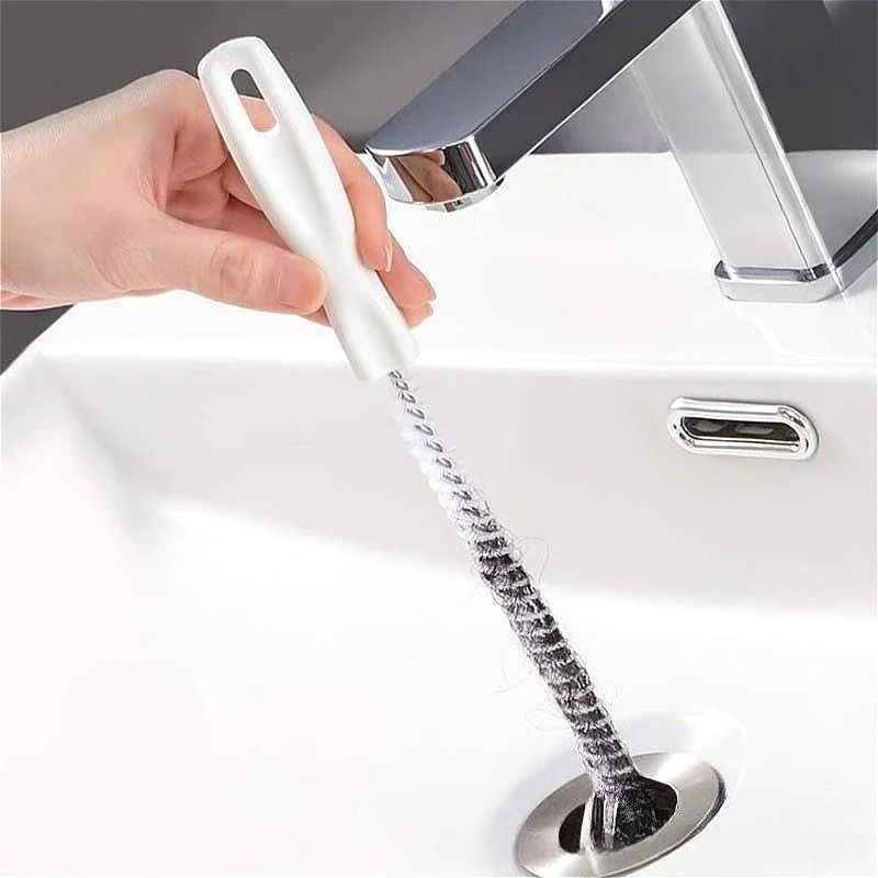 Sewage Hair Cleaner Washbasin Pipe Unclogger Brush For Kitchen And Bathroom 2