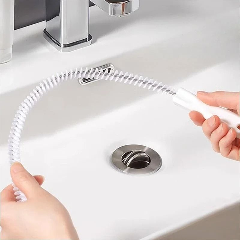 Sewage Hair Cleaner Washbasin Pipe Unclogger Brush For Kitchen And Bathroom 6
