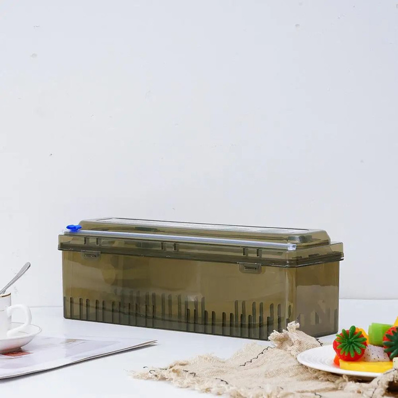 Food PE Large Roll Box Packaging Cling Film Cutter Dispenser 1