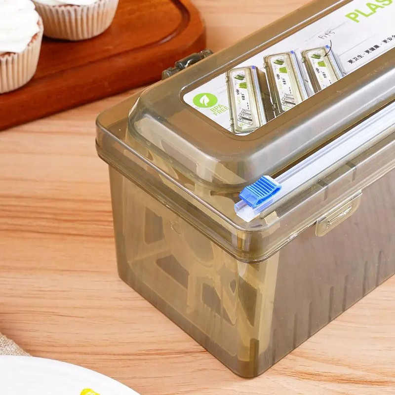 Food PE Large Roll Box Packaging Cling Film Cutter Dispenser 4