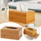 Bamboo Wood Tissue Storage Box For Home And Office 1