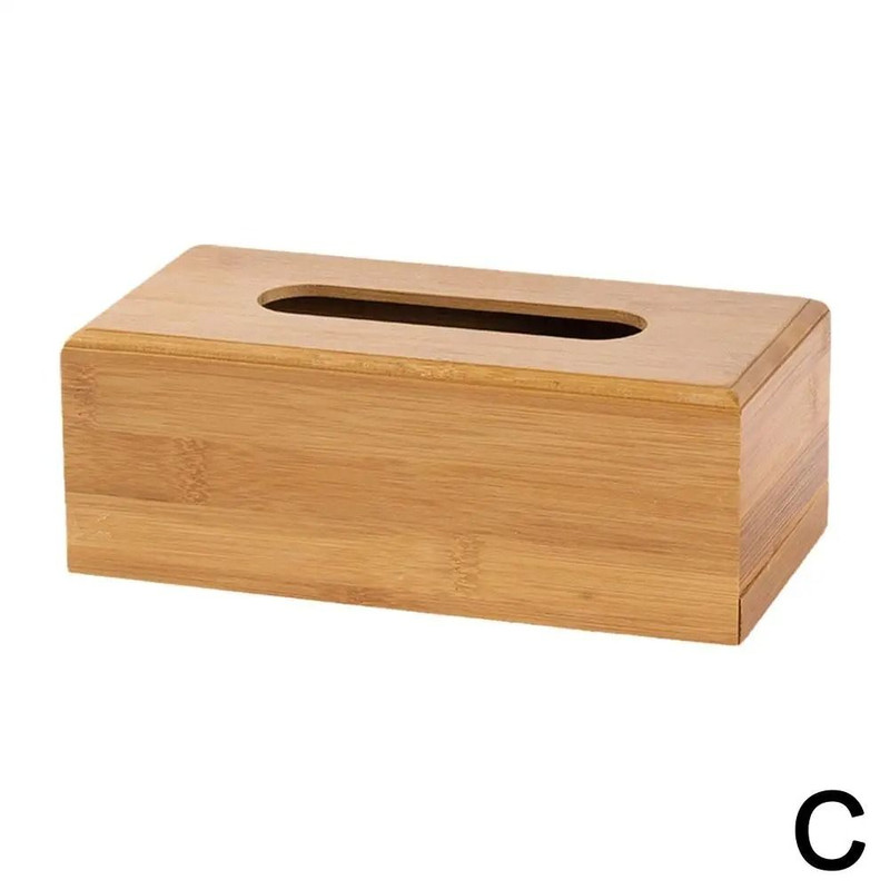 Bamboo Wood Tissue Storage Box For Home And Office 8