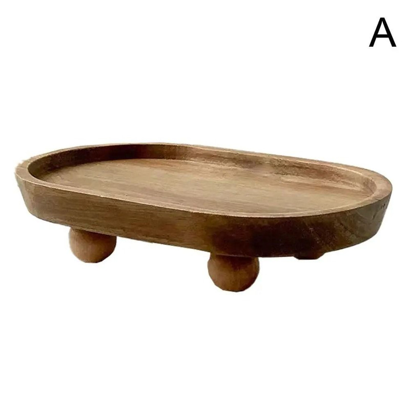 Natural Wood Serving Tray For Desserts And Home Decor 7