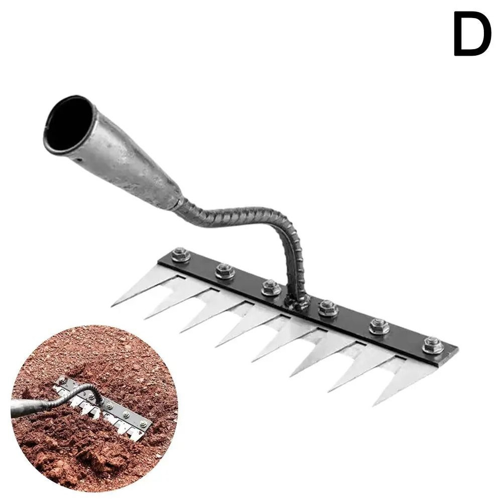 Carbon Steel Garden Hand Rake For Weeding And Soil Scarifying 9