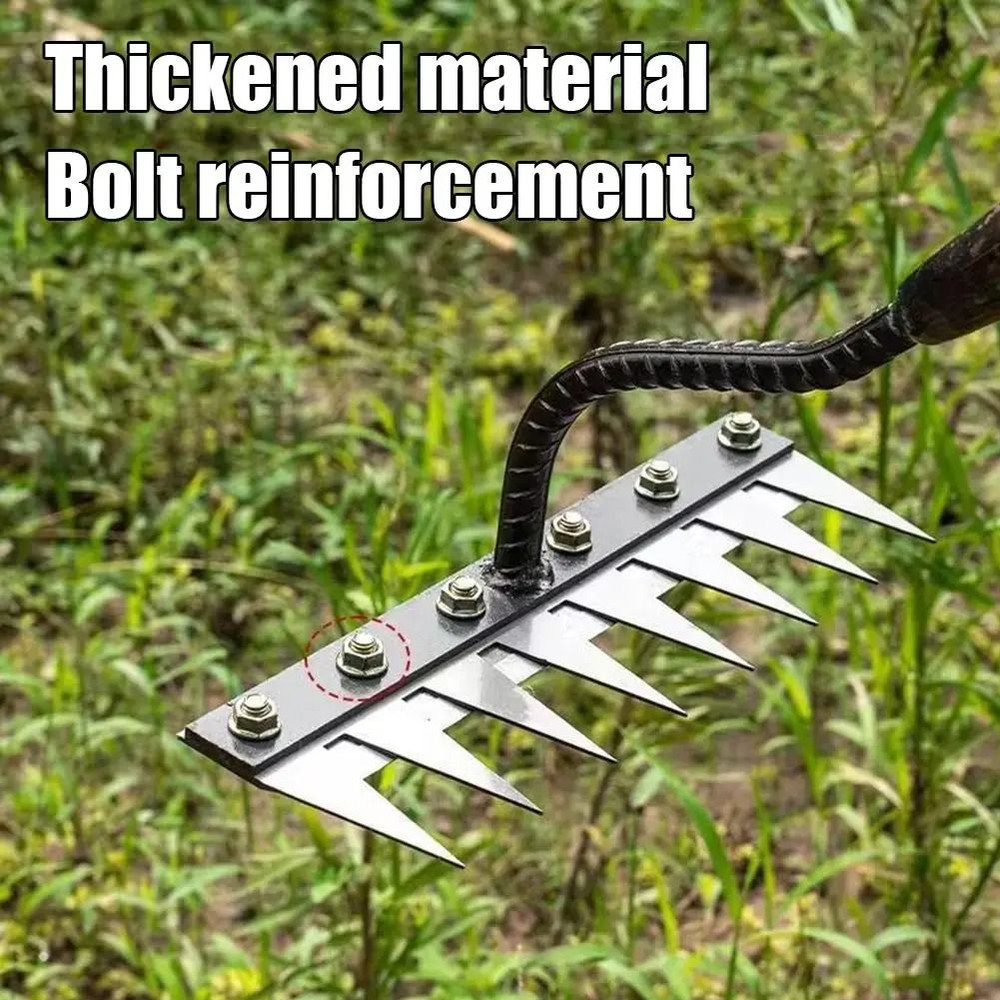 Carbon Steel Garden Hand Rake For Weeding And Soil Scarifying 5