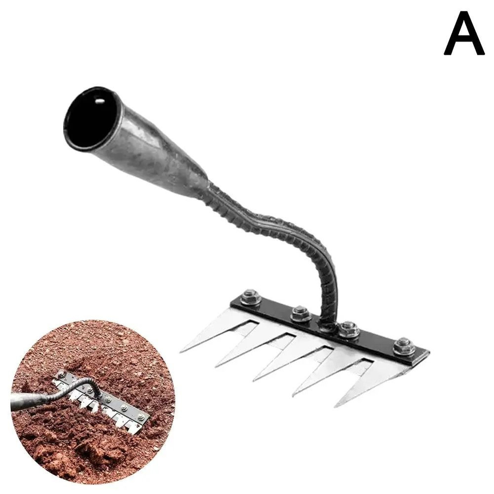 Carbon Steel Garden Hand Rake For Weeding And Soil Scarifying 6