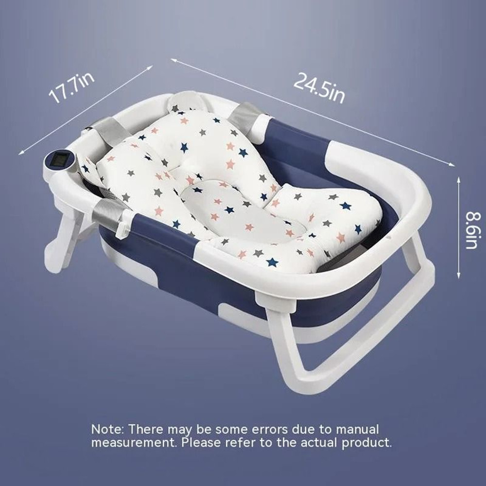 Smart Folding Baby Bath Tub With RealTime Temperature Display And NonSlip Mat 4