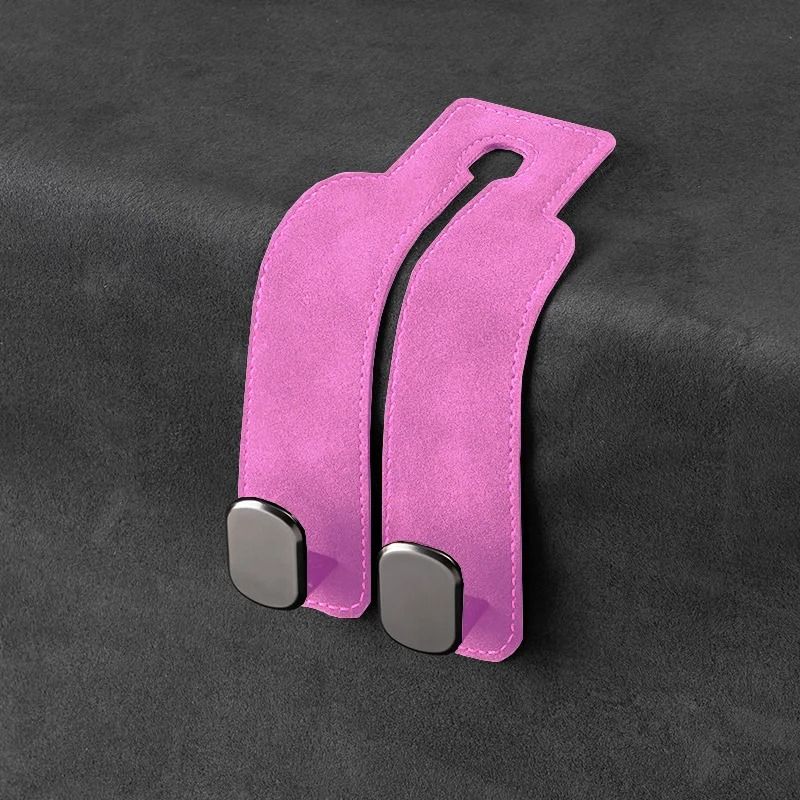 Smart Car Seat Back Double Hook Suede Style For Rear Storage 8