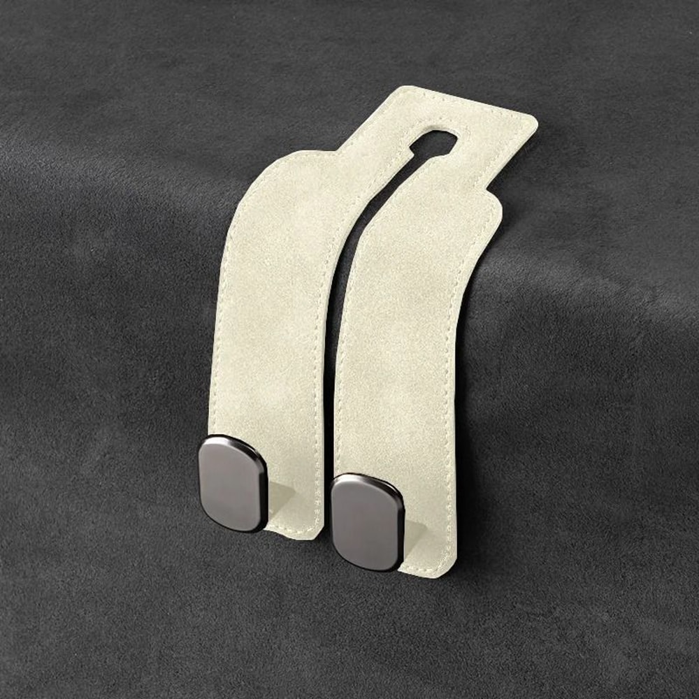 Smart Car Seat Back Double Hook Suede Style For Rear Storage 10
