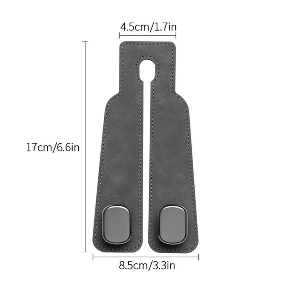 Smart Car Seat Back Double Hook Suede Style For Rear Storage 4