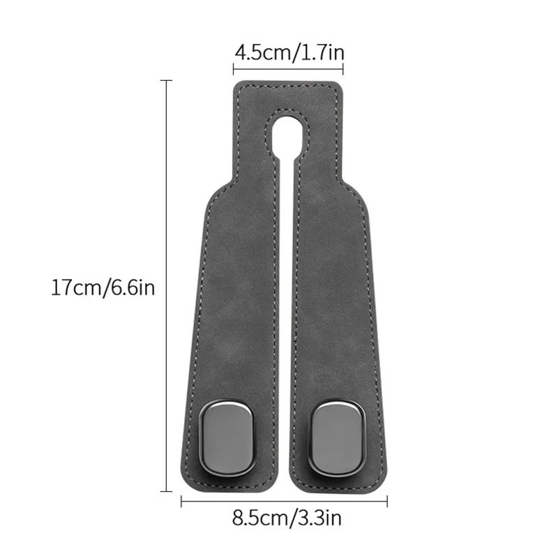 Smart Car Seat Back Double Hook Suede Style For Rear Storage 4