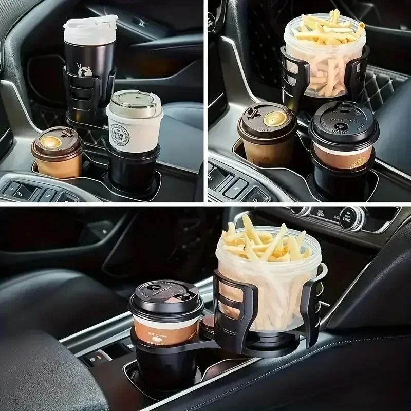 Car Cup Holder Expander Adjustable Dual Cup Holder With Phone Holder And Aromatherapy Organizer 4
